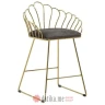 INART STOLICA METAL/VELVET BAR STOOL GOLDEN/BLACK 53Χ48Χ80/60