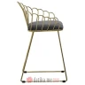 INART STOLICA METAL/VELVET BAR STOOL GOLDEN/BLACK 53Χ48Χ80/60