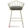 INART STOLICA METAL/VELVET BAR STOOL GOLDEN/BLACK 53Χ48Χ80/60