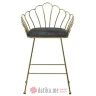 INART STOLICA METAL/VELVET BAR STOOL GOLDEN/BLACK 53Χ48Χ80/60