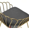 INART STOLICA METAL/VELVET BAR STOOL GOLDEN/BLACK 53Χ48Χ80/60