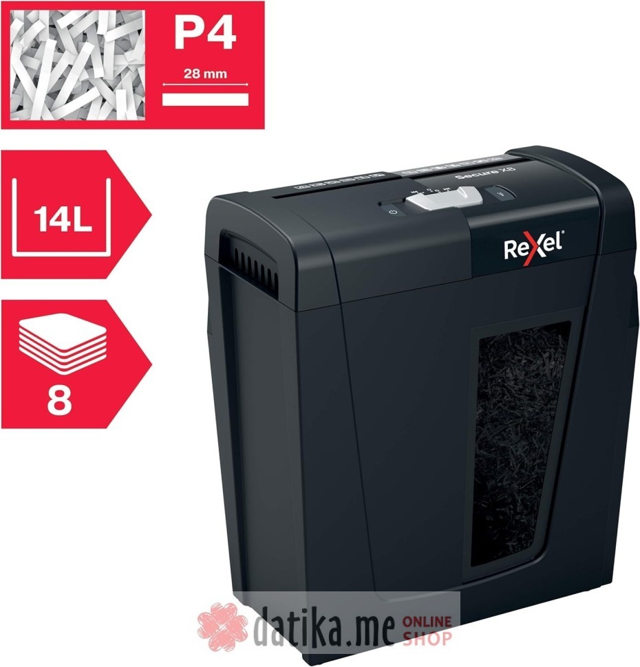 Rexel Secure X8 Cross Cut Paper Shredder в Черногории