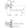 Rosan Česma Klasik za prot. bojler zidna 1/2" gornji dio izliv 200mm Rosan