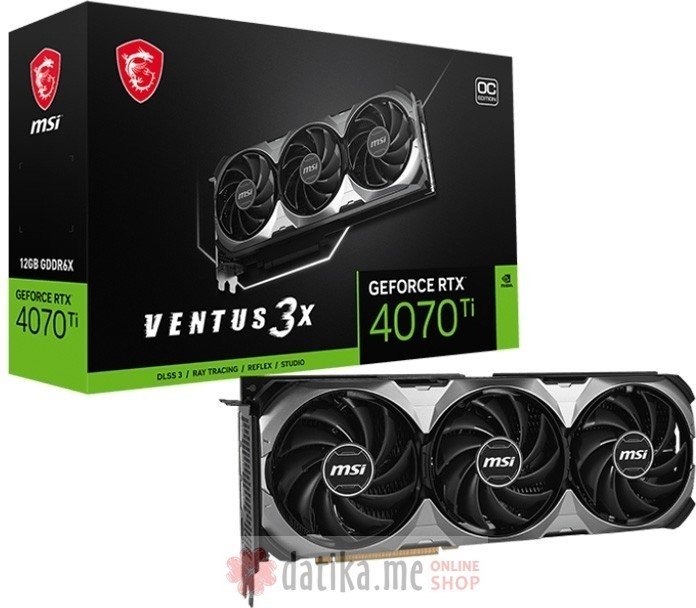 MSI nVidia GeForce RTX 4070 Ti 12GB, RTX 4070 Ti VENTUS 3X E1 12G OC в Черногории