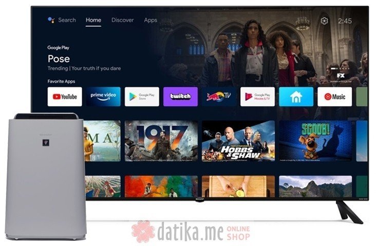 Sharp 70DN5 LED 70" 4K UHD Android SmartTV + Preciscivac vazduha (UA-HD40E-LS02) in Podgorica Montenegro