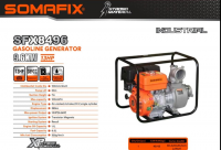 Somafix SFX8496 Pumpa motorna benzin 13HP 20m 1666Lit/min 4"x4" 