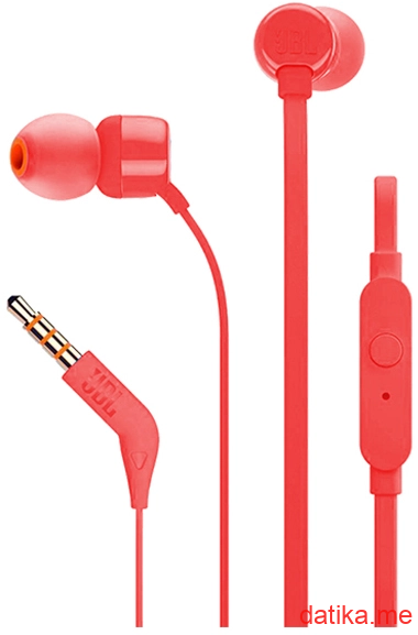 JBL T110 in-ear red slusalice