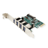  Value PCI-Express Adapter, 4x USB 3.2 Gen 1, 5 Gbit/s  