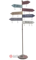 INART VJESAONIK METAL COAT HANGER 'CITIES' MULTI 83X83X175