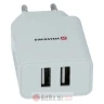 Swissten Travel charger 2x USB 2, 1A power + data cable USB
