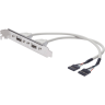 Digitus USB Slot Bracket 2x type A-2x5pin IDC F/F, 0.25m
