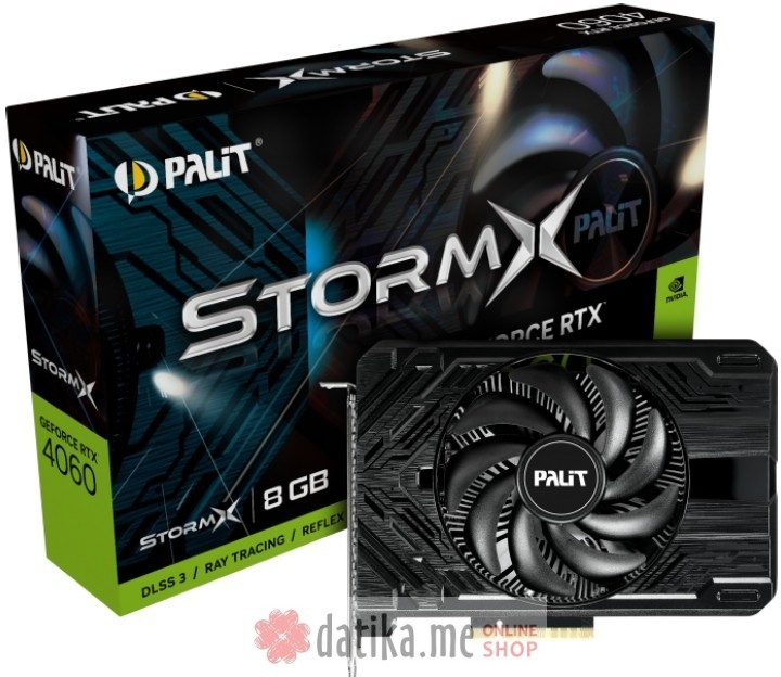 PALIT nVidia GeForce RTX 4060 8GB 128bit, RTX 4060 StormX
