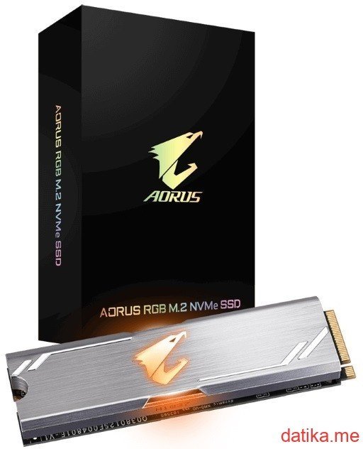 Gigabyte AORUS RGB SSD M.2 256GB PCIe Gen3 x4 NVMe, GP-ASM2NE2256GTTDR