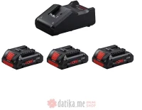 BOSCH Set 3 baterije PC18V4.0Ah + Pinjač GAL 1880
