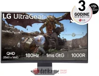 LG 32GS60QC-B 31.5'' QHD 180Hz UltraGear zakrivljeni Gaming Monitor
