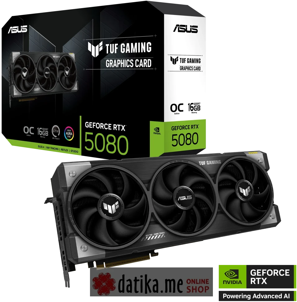ASUS TUF Gaming GeForce RTX 5080 16GB GDDR7 OC Edition, TUF-RTX5080-O16G-GAMING
