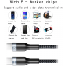 Remax Data kabl Tip C na Tip C 3A RC-010 srebrni 1m