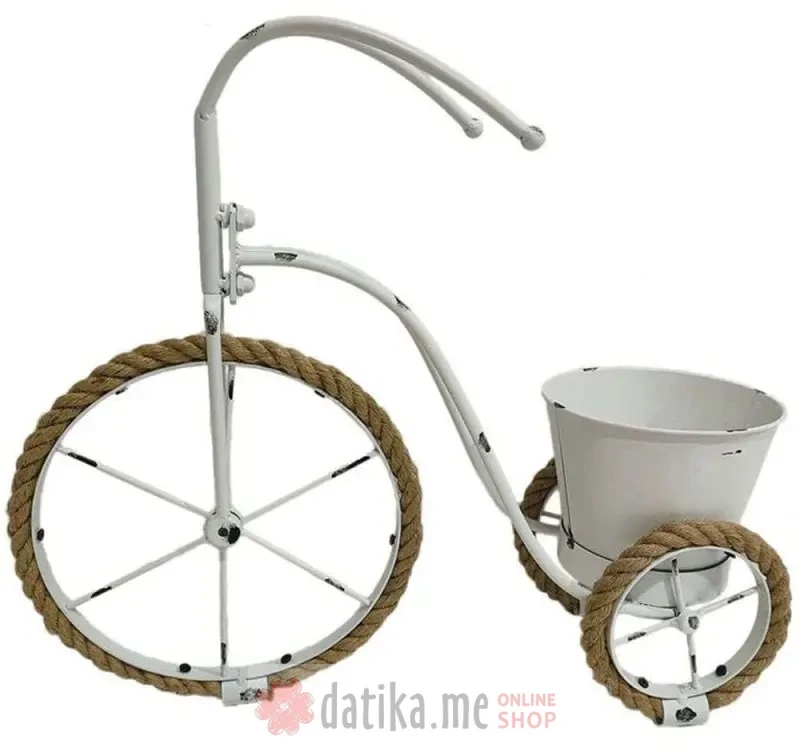 INART POSTOLJE ZA CVIJECE METAL FLOWER STAND BIKE ANTIQUE WHITE 51Χ16Χ45cm в Черногории