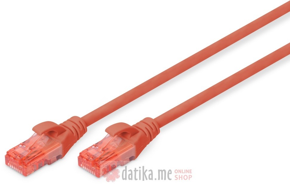 Digitus Kabl UTP patch CAT6 0.5m crveni