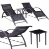 ModernHome Set od 2 ležaljke za baštu sa stolom Black в Черногории