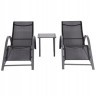 ModernHome Set od 2 ležaljke za baštu sa stolom Black в Черногории