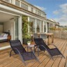 ModernHome Set od 2 ležaljke za baštu sa stolom Black в Черногории