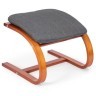 MODERNHOME Stolica za ljuljanje sa naslonom za noge walnut 
