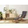 MODERNHOME Stolica za ljuljanje sa naslonom za noge walnut 