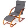 MODERNHOME Stolica za ljuljanje sa naslonom za noge walnut 