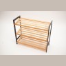 ModernHome Polica za obucu 3 nivoa bamboo crna