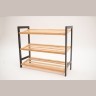 ModernHome Polica za obucu 3 nivoa bamboo crna