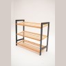 ModernHome Polica za obucu 3 nivoa bamboo crna