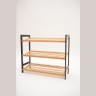 ModernHome Polica za obucu 3 nivoa bamboo crna