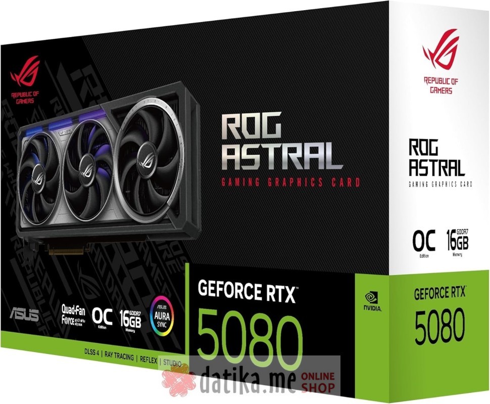 Asus ROG Astral GeForce RTX 5080 16GB GDDR7 OC Edition, ROG-ASTRAL-RTX5080-O16G-GAMING