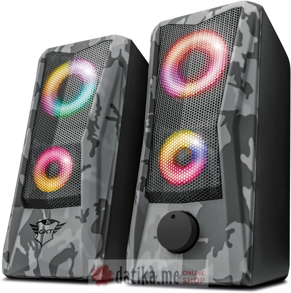 TRUST GXT 606 JAVV RGB LED illuminated 2.0 Speaker Set, Power output (RMS) 6 W в Черногории