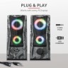 TRUST GXT 606 JAVV RGB LED illuminated 2.0 Speaker Set, Power output (RMS) 6 W в Черногории