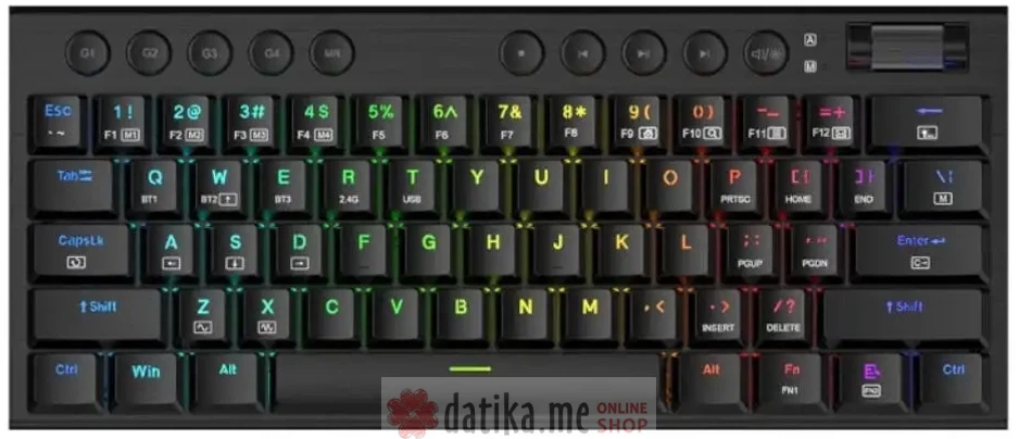 Redragon Tastatura Horus Mini, wired&2.4G&BT keyboard, red в Черногории