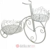 INART POSTOLJE ZA CVIJECE METAL FLOWER STAND BIKE WHITE 58Χ25Χ42cm