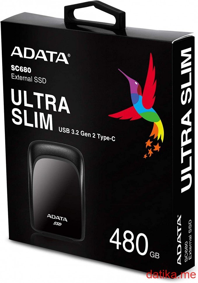 A-DATA 480GB ASC680-480GU32G2-CBK crni eksterni SSD