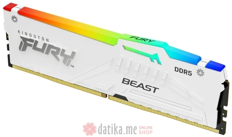  	KINGSTON DIMM DDR5 32GB (2x16GB kit) 6000MT/s KF560C40BWAK2-32 Fury Beast White RGB XMP 