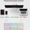 Redragon Draconic K530 PRO RGB Mechanical Gaming Keyboard, 2.4G,BT, 60% White