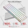 Redragon Draconic K530 PRO RGB Mechanical Gaming Keyboard, 2.4G,BT, 60% White