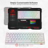 Redragon Draconic K530 PRO RGB Mechanical Gaming Keyboard, 2.4G,BT, 60% White