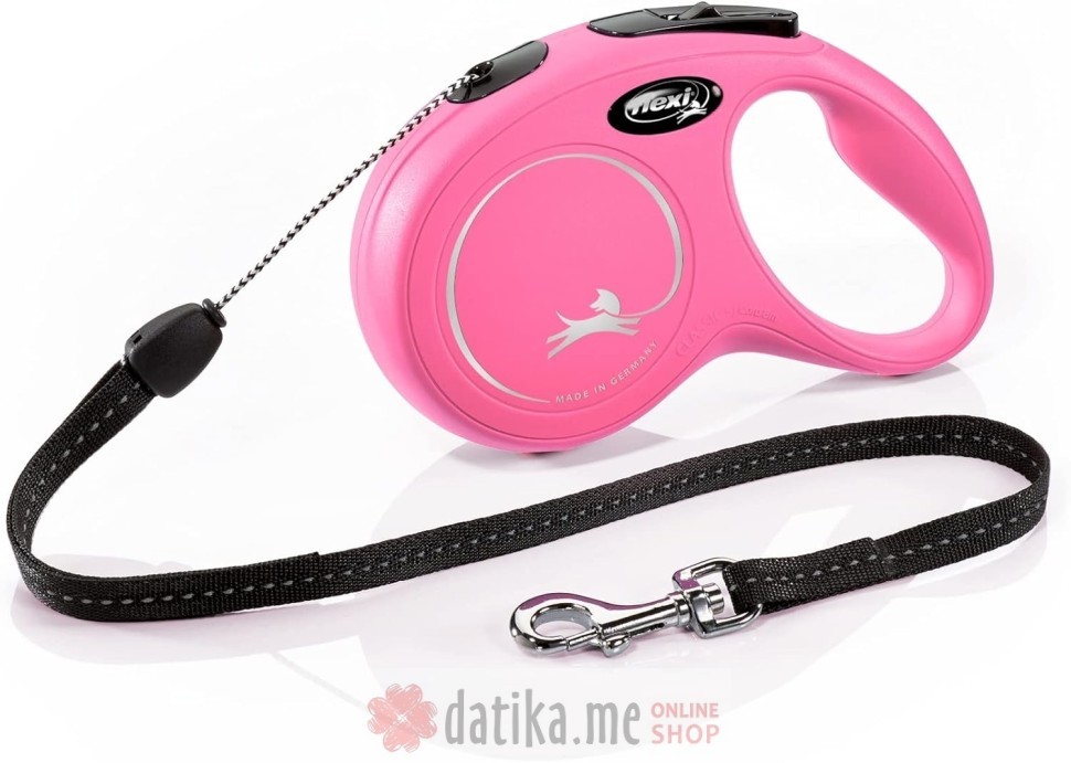 Flexi Povodac New Classic Small Cord 8M Pink