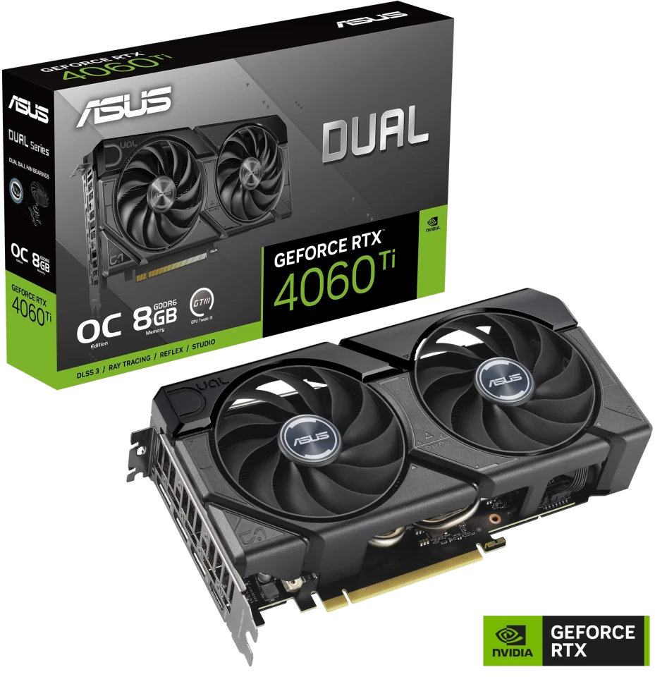 ASUS Dual GeForce RTX 4060 Ti EVO OC Edition 8GB GDDR6, DUAL-RTX4060TI-O8G-EVO