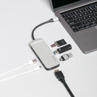 Kingston Nucleum USB-C Hub,USB-C*2, HDMI Output, USB-A*2, SD and MicroSD Card Reader, C-HUBC1-SR-EN