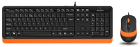 A4 Tech F1010 FStyler USB US narandzasta tastatura + USB narandzasti mis 