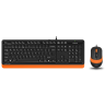 A4 Tech F1010 FStyler USB US narandzasta tastatura + USB narandzasti mis  