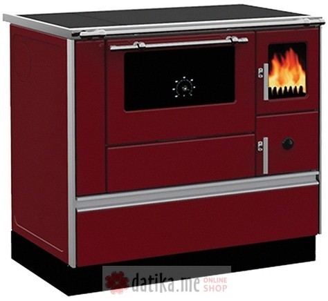 ALFA-PLAM Šporet na drva Alfa 90H Dominant 8kW crveni lijevi Alfa Plam