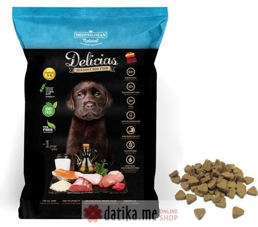 MEDITERRANEAN DELICIAS POLUVLAŽNA HRANA ZA ŠTENAD 800GR 